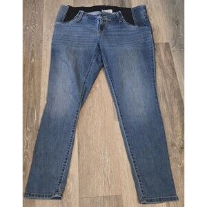 Isabel Maternity‎ Pants Sz 10 Skinny Jeans Stretch Waist Pregnancy Jeggings Blue